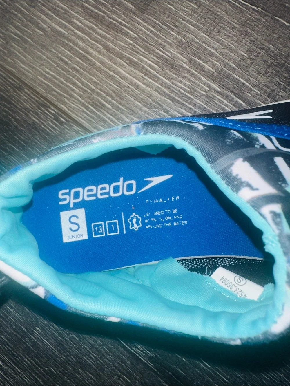 Speedo Kids' Black & Blue Water Shoes